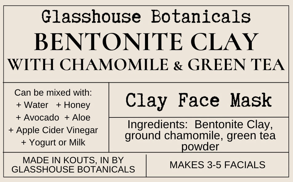 Facial | Bentonite Clay Face Mask With Chamomile & Green Tea