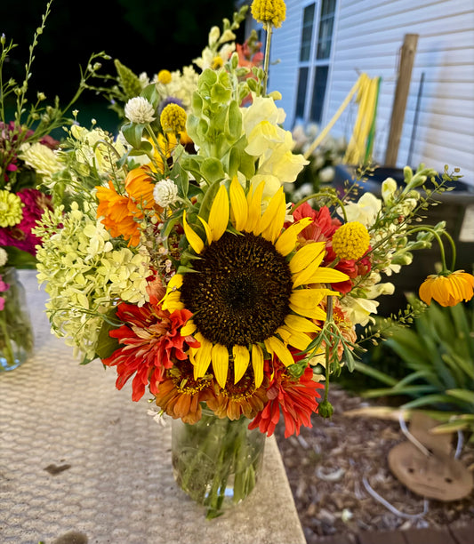 Large Mason Jar Bouquet