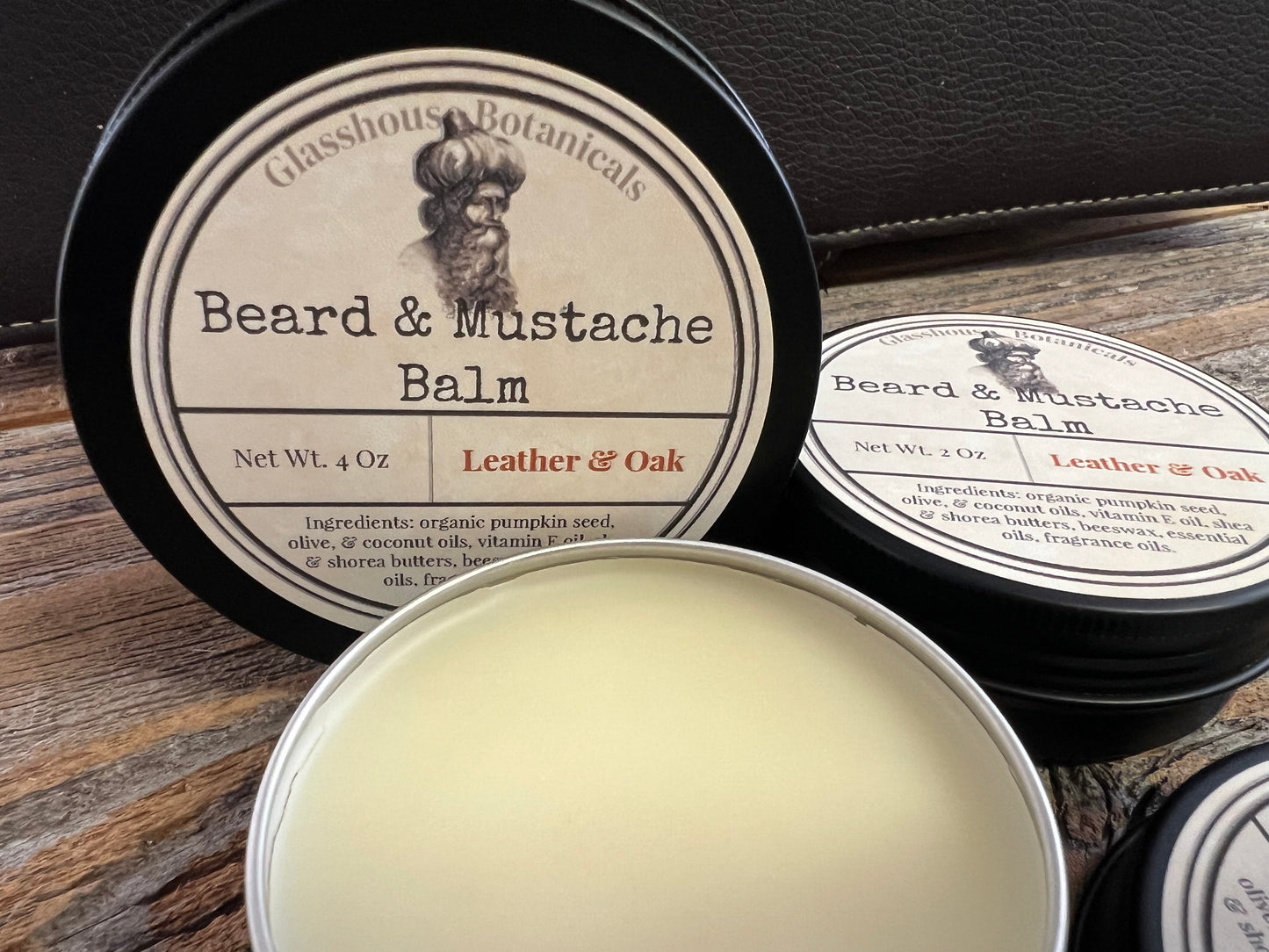 Beard and Mustache Balm  - Leather & Oak