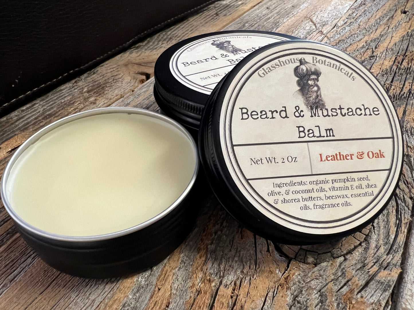 Beard and Mustache Balm  - Leather & Oak