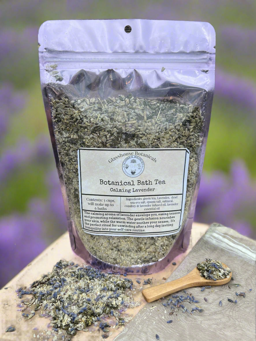 Botanical Bath Tea - Calming Lavender (brew bag & wood scoop included)