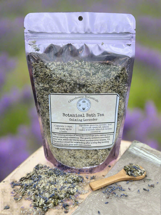 Botanical Bath Tea - Calming Lavender (brew bag & wood scoop included)