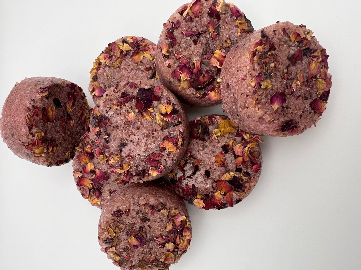 Exfoliating Sugar Scrub Puck, Rose, coconut oil, & shea butter