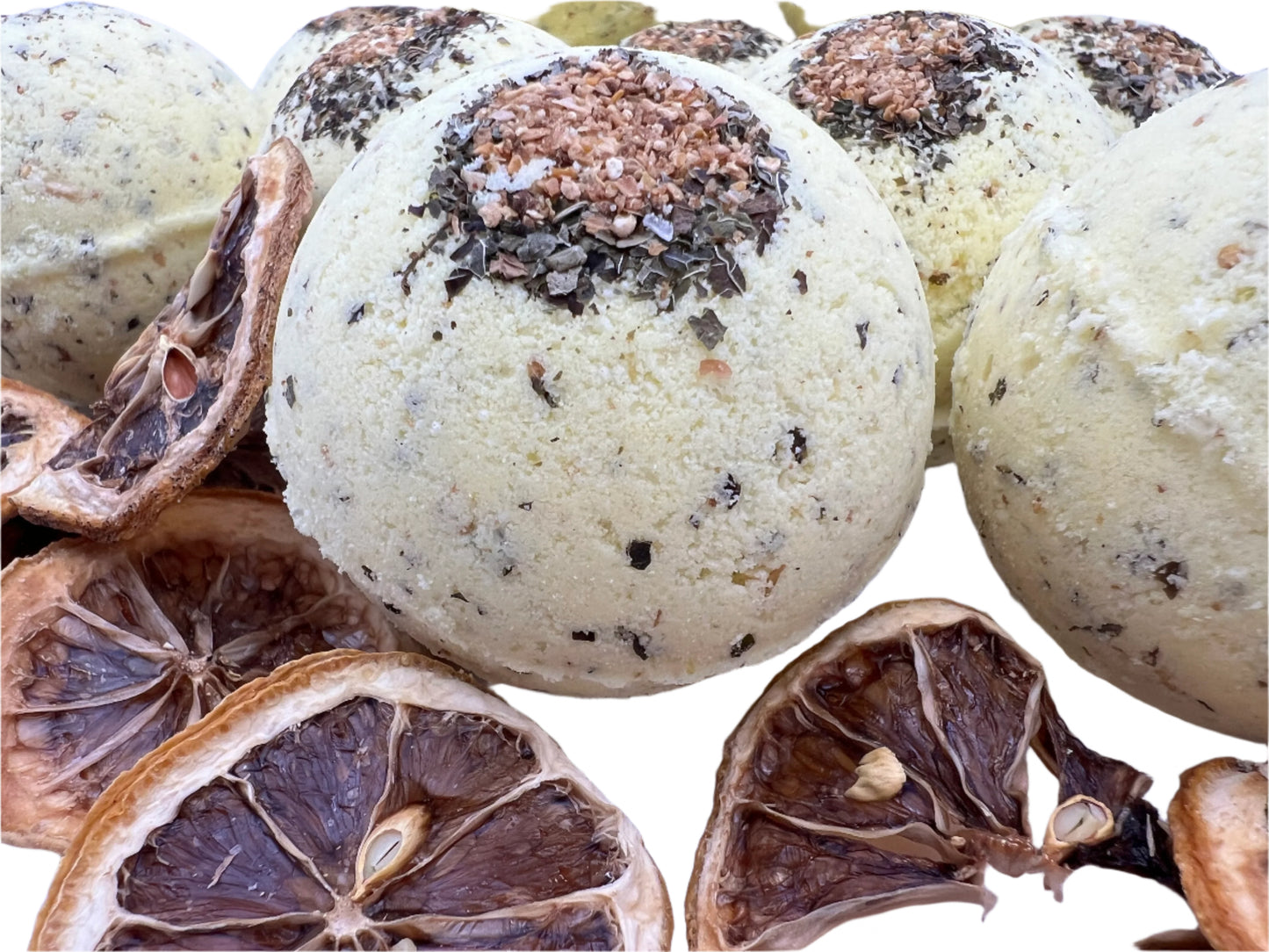 Bath Bomb | Lemon balm, with lemon peel