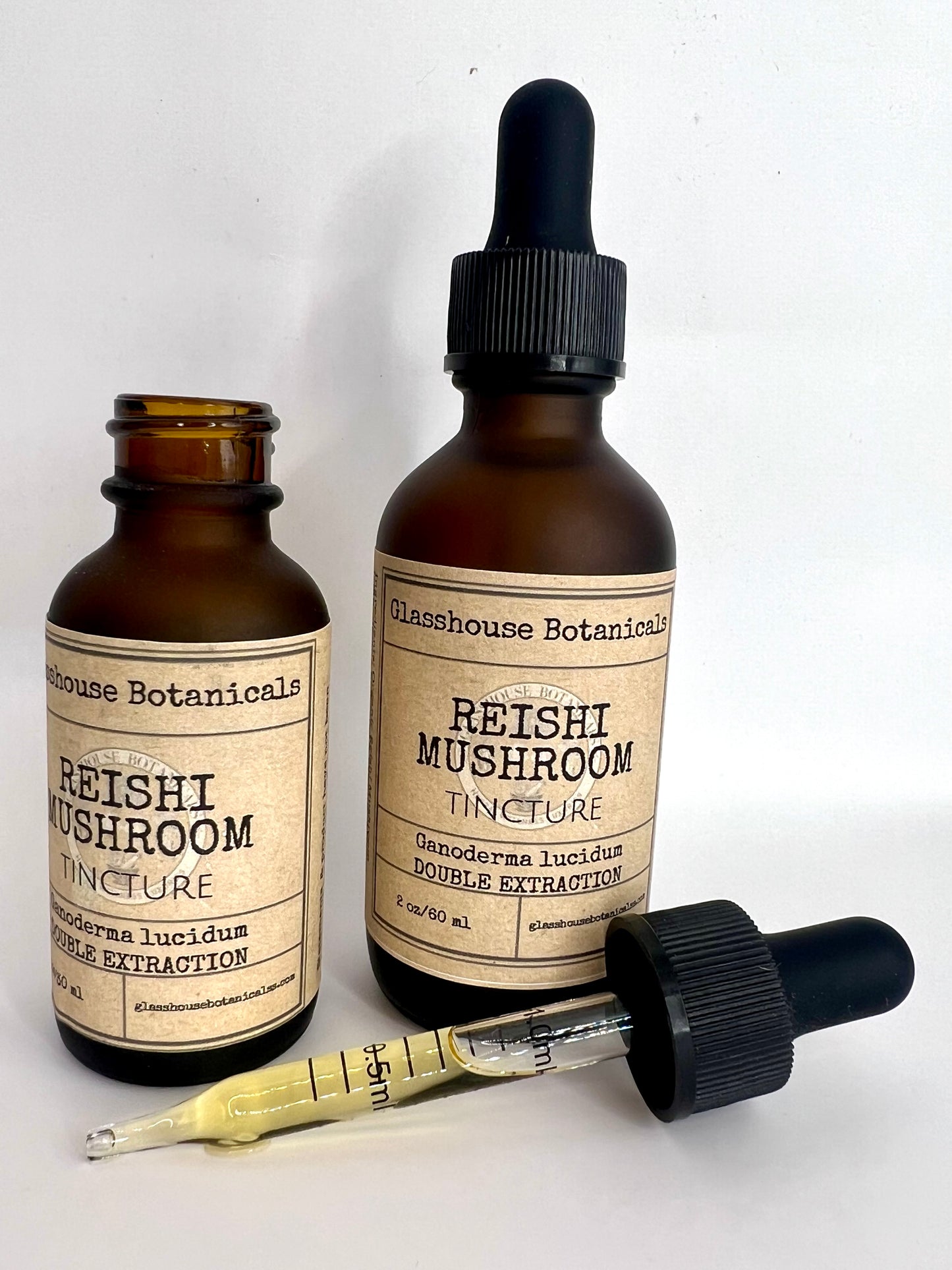 Reishi Mushroom Tincture, Dual extraction