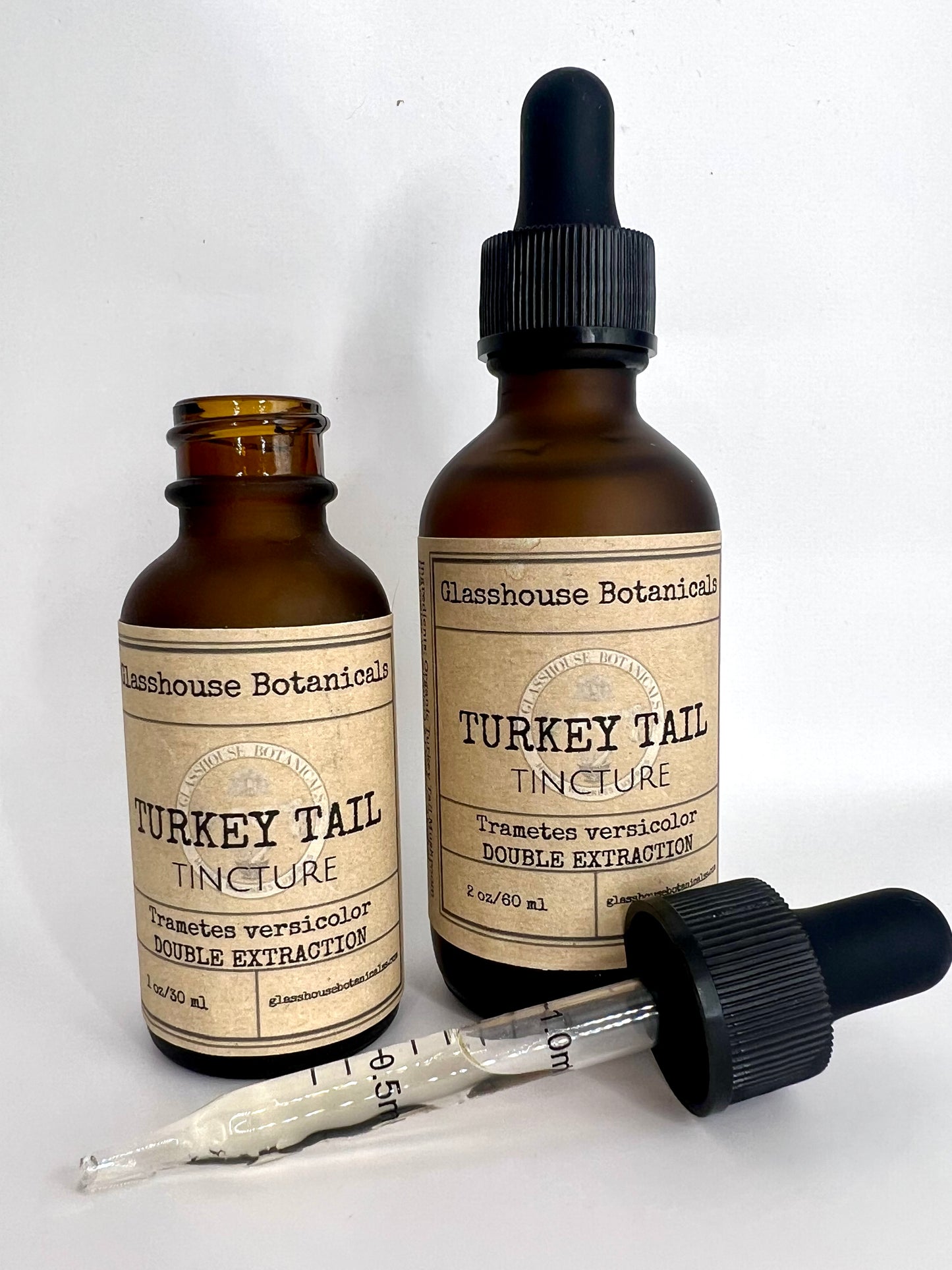 Turkey Tail Mushroom Tincture, Dual Extraction