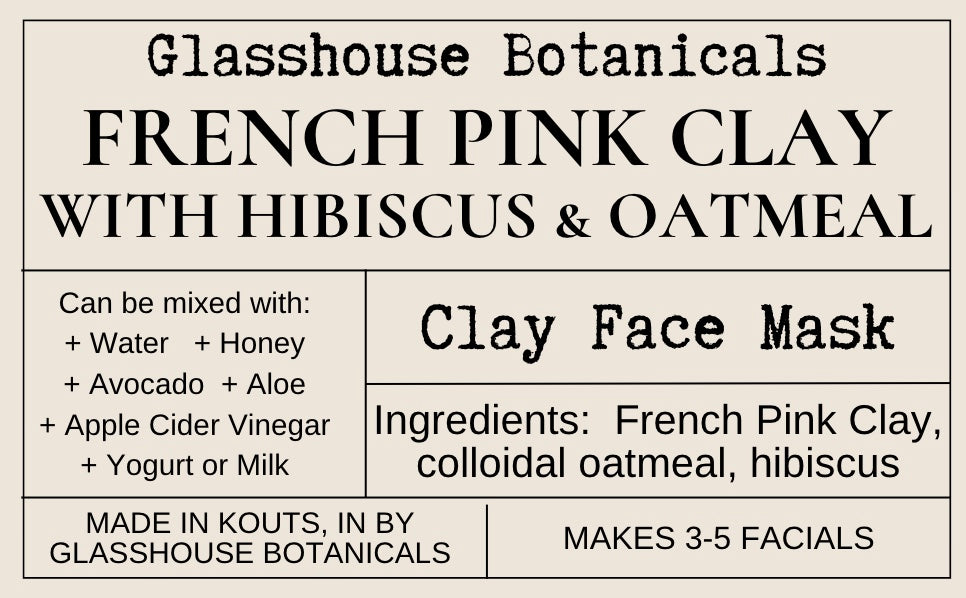 Facial | French Pink Clay Face mask with Hibiscus & Oatmeal