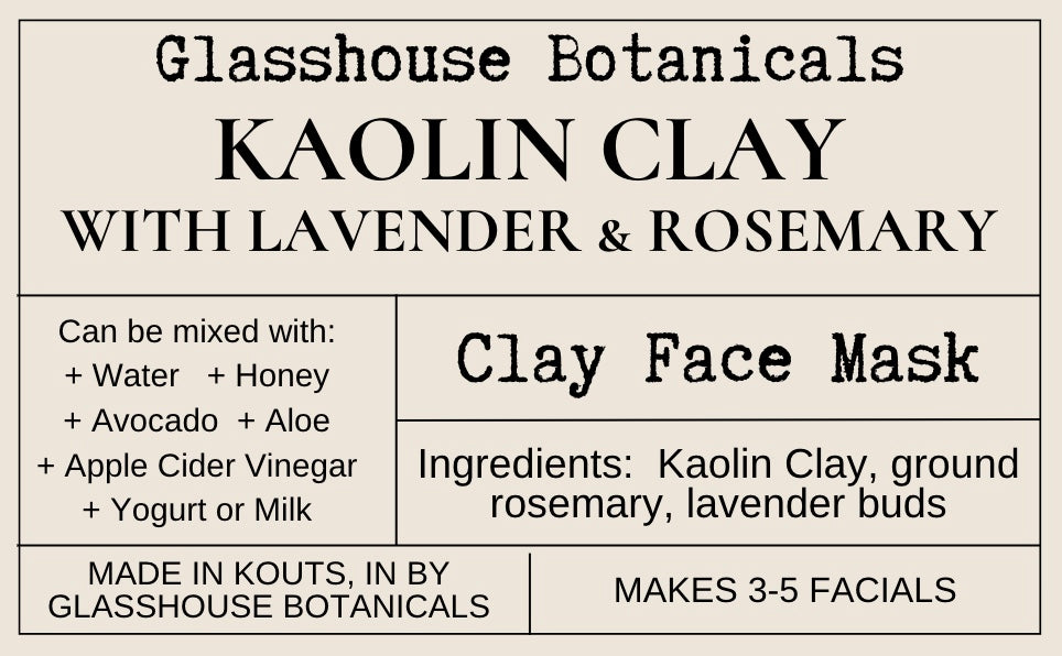 Facial | Kaolin Clay Face Mask With Rosemary & Lavender