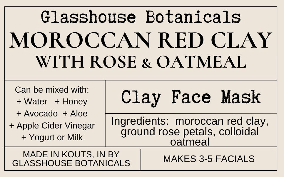 Facial | Moroccan Red Clay Face Mask With Rose & Oatmeal